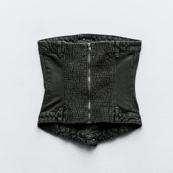 Strapless Denim Zara top - Picture 2 of 8